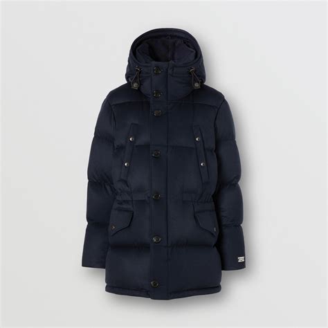 burberry navy blue wool cashmere diamond puffer|burberry store online.